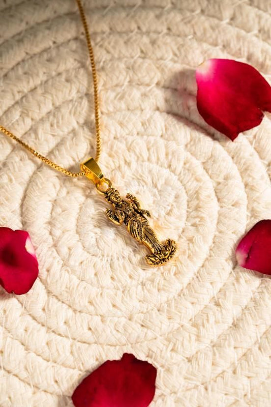 Gold Plated Laxmi Mataji Pendant with Chain